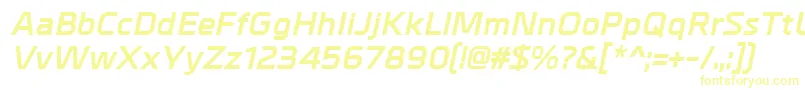 MetralBolditalic Font – Yellow Fonts on White Background