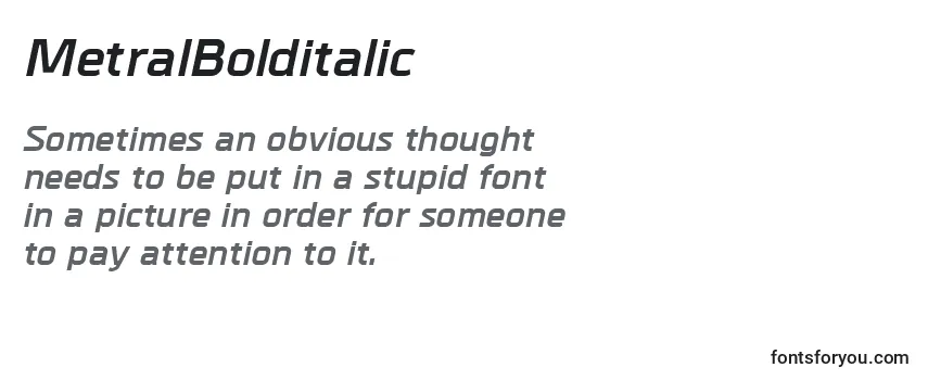 MetralBolditalic Font
