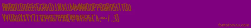 Watchtowerleft Font – Brown Fonts on Purple Background