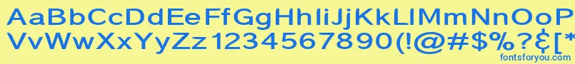 CoronaHeavy Font – Blue Fonts on Yellow Background