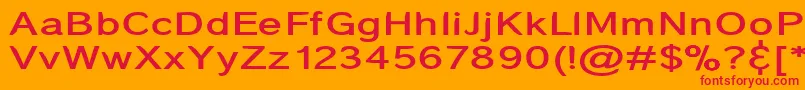CoronaHeavy Font – Red Fonts on Orange Background