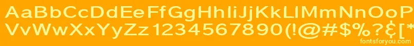 CoronaHeavy Font – Yellow Fonts on Orange Background