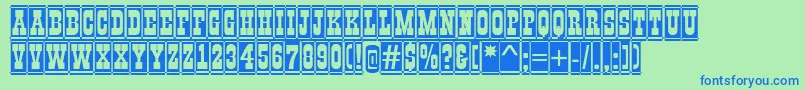 GildiadccmBold Font – Blue Fonts on Green Background