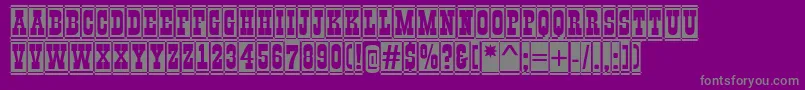 GildiadccmBold-Schriftart – Graue Schriften auf violettem Hintergrund