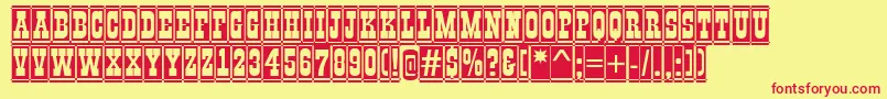 GildiadccmBold Font – Red Fonts on Yellow Background