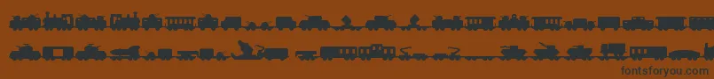 Miltrain Font – Black Fonts on Brown Background