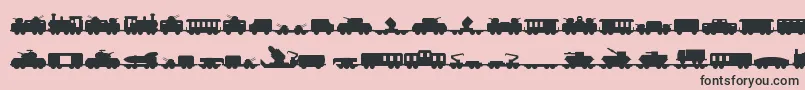 Miltrain Font – Black Fonts on Pink Background