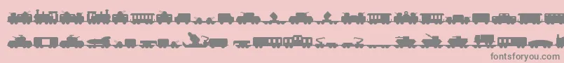 Miltrain Font – Gray Fonts on Pink Background