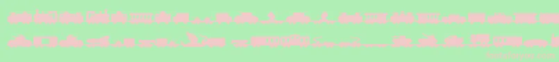 Miltrain Font – Pink Fonts on Green Background
