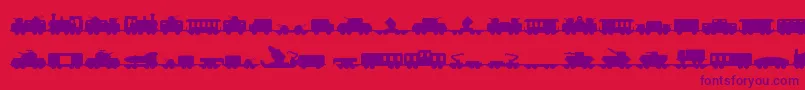 Miltrain Font – Purple Fonts on Red Background