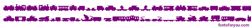 Miltrain Font – Purple Fonts on White Background