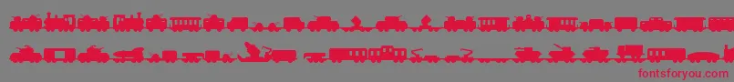 fuente Miltrain – Fuentes Rojas Sobre Fondo Gris