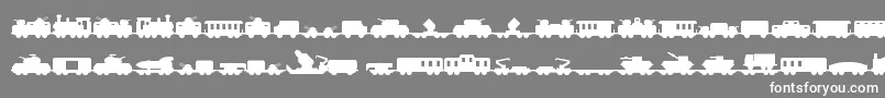 Miltrain Font – White Fonts on Gray Background