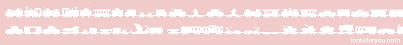 Miltrain Font – White Fonts on Pink Background