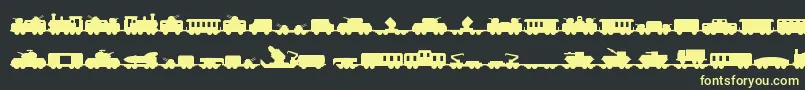 Miltrain Font – Yellow Fonts on Black Background