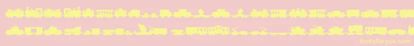 Miltrain Font – Yellow Fonts on Pink Background