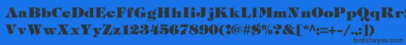 TiffHeavy Font – Black Fonts on Blue Background