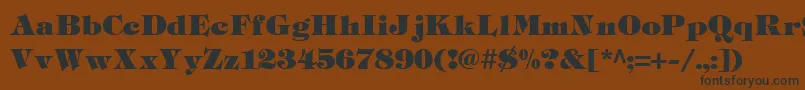 TiffHeavy-Schriftart – Schwarze Schriften auf braunem Hintergrund