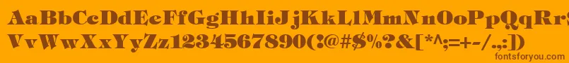 Шрифт TiffHeavy – коричневые шрифты на оранжевом фоне