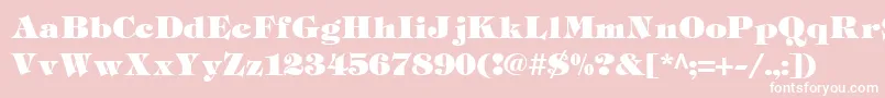 TiffHeavy Font – White Fonts on Pink Background