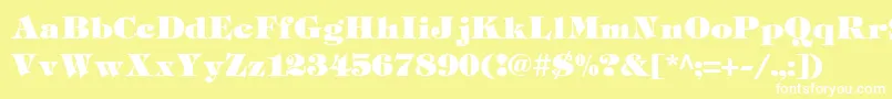 TiffHeavy Font – White Fonts on Yellow Background