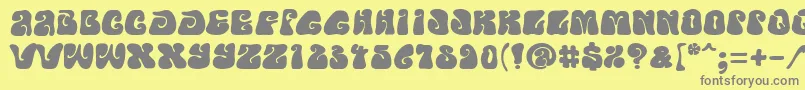 PfpsychedeliaFarout Font – Gray Fonts on Yellow Background