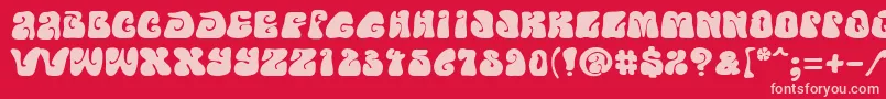 PfpsychedeliaFarout Font – Pink Fonts on Red Background