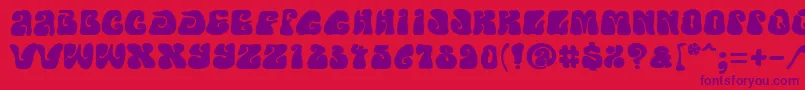 PfpsychedeliaFarout Font – Purple Fonts on Red Background