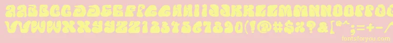 PfpsychedeliaFarout Font – Yellow Fonts on Pink Background