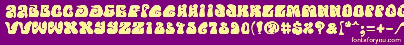 More about PfpsychedeliaFarout Font PfpsychedeliaFarout Font – Yellow Fonts on Purple Background