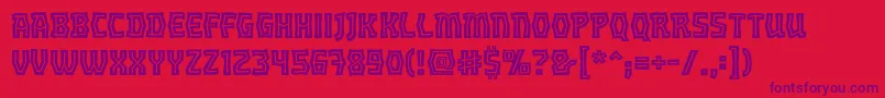 OrchordeinlinebbReg-Schriftart – Violette Schriften auf rotem Hintergrund