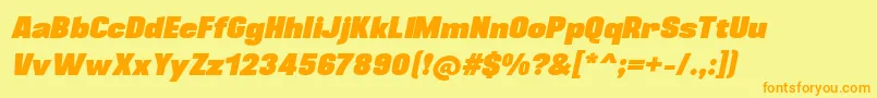 fuente BlackplotanItalic – Fuentes Naranjas Sobre Fondo Amarillo
