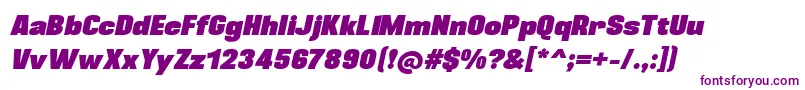 フォントBlackplotanItalic – 白い背景に紫のフォント