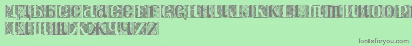 Csar2dv Font – Gray Fonts on Green Background