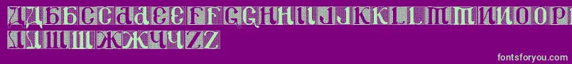 Csar2dv Font – Green Fonts on Purple Background