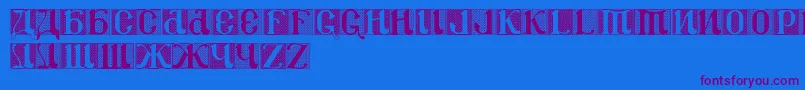 Csar2dv Font – Purple Fonts on Blue Background