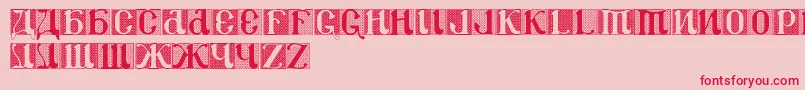 Fonte Csar2dv – fontes vermelhas em um fundo rosa