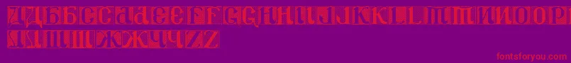 Csar2dv-Schriftart – Rote Schriften auf violettem Hintergrund