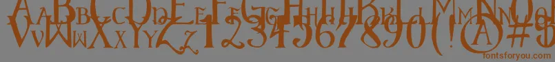 ElementaryGothicScaled Font – Brown Fonts on Gray Background