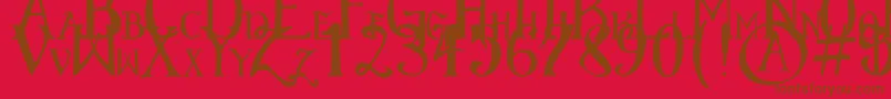 fuente ElementaryGothicScaled – Fuentes Marrones Sobre Fondo Rojo