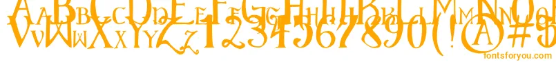 ElementaryGothicScaled Font – Orange Fonts on White Background