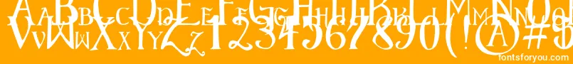 ElementaryGothicScaled Font – White Fonts on Orange Background