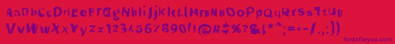 Throughtheblackwide Font – Purple Fonts on Red Background