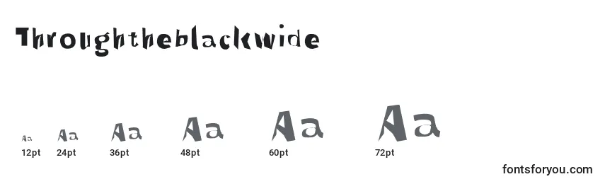 Throughtheblackwide Font Sizes