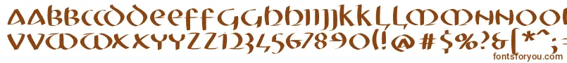 Шрифт Mkuncialefs – коричневые шрифты на белом фоне