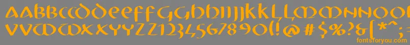 Mkuncialefs Font – Orange Fonts on Gray Background