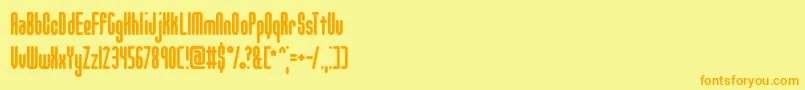 Unanimoi Font – Orange Fonts on Yellow Background