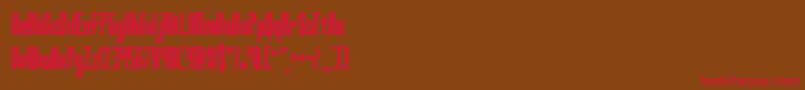 Unanimoi Font – Red Fonts on Brown Background