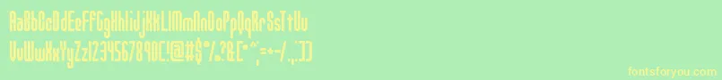 Czcionka Unanimoi – żółte czcionki na zielonym tle