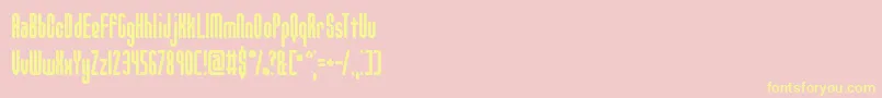 Unanimoi Font – Yellow Fonts on Pink Background